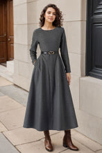 Load image into Gallery viewer, Winter Wool Gray Dress C4317
