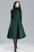 Load image into Gallery viewer, Vintage Inspired Long Princess Coat in Green C2469
