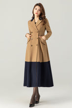 Load image into Gallery viewer, Womens Double Breasted Wool Coat C3695
