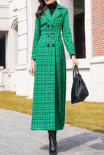 Load image into Gallery viewer, Women&#39;s Autumn and winter green plaid coat C4213
