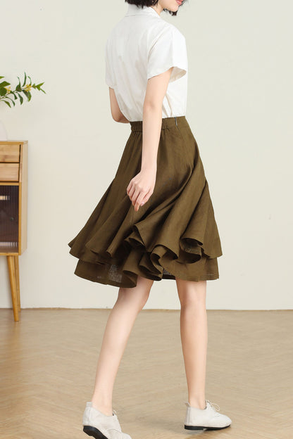 Women's Swing layered circle skirt C4733