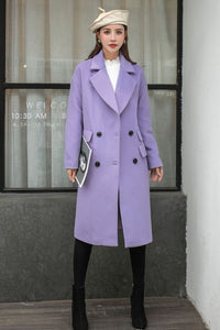 Relaxed Fit Wool Trench Coat  C2572