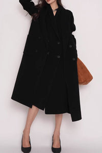 two layers womens winter wool coat  C3836