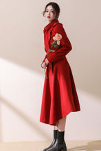 Load image into Gallery viewer, Asymmetric Hooded wool jacket coat C1781
