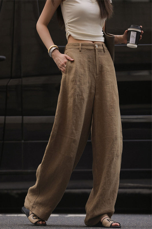 Womens linen lantern pants L0612