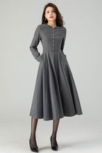 Load image into Gallery viewer, Grey Fit and Flare Dress C3613-Size S US6 #CK2301114
