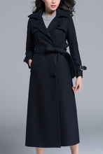 Load image into Gallery viewer, women autumn and winter waist tie long coat C4165
