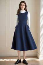 Load image into Gallery viewer, Winter Wool Pinafore Sleeveless Dress C4269
