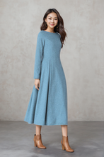 Load image into Gallery viewer, Princess Long winter wool dress C4334
