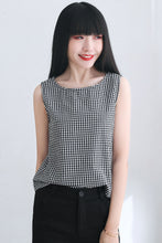 Load image into Gallery viewer, Linen Sleeveless Tank Summer top C2669
