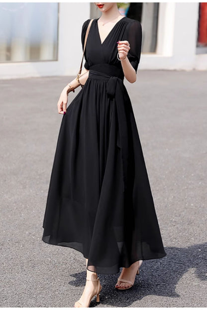 Prom long swing chiffon dresses women C5042