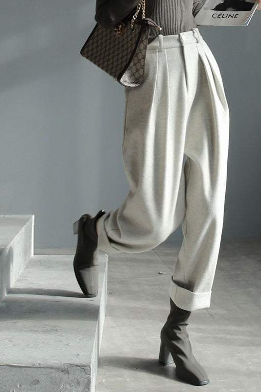 Winter wool womens office pants c5097
