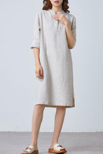 Load image into Gallery viewer, Summer casual linen dress C1674
