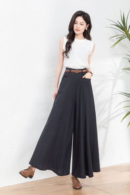 Womens Palazzo Linen pants c4761