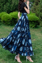 Load image into Gallery viewer, Long women summer chiffon printing dress C3986
