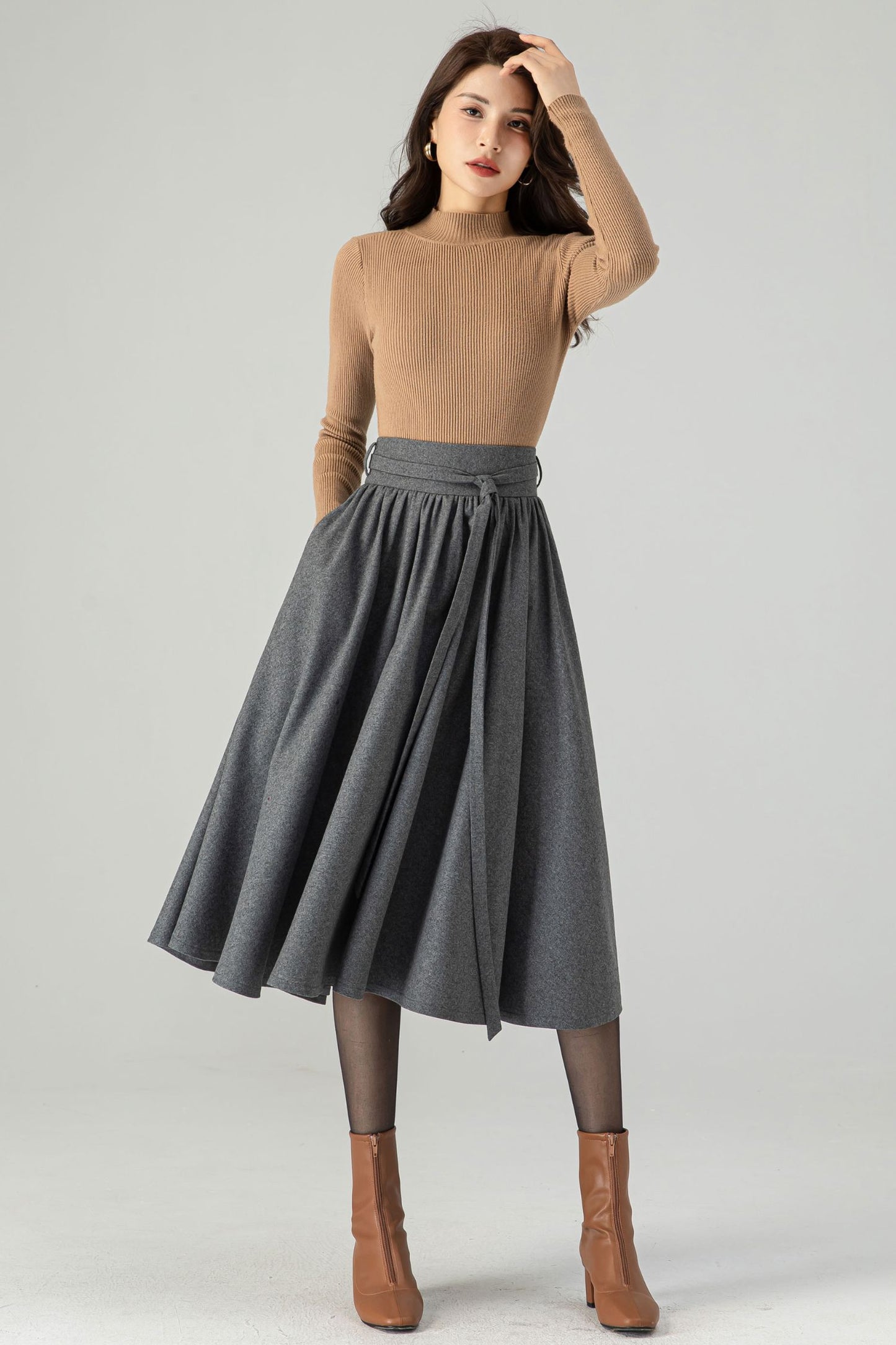 Winter Wool Skirt Circle Skirt C4315