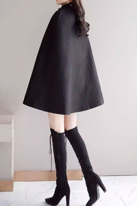 short wool cape women C3657