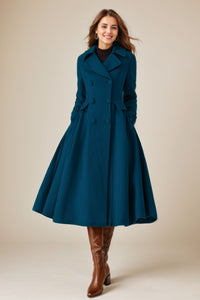 Double breasted winter wool coat for women C4321