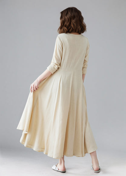 Asymmetrical Linen dress C5157