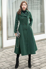 Load image into Gallery viewer, Vintage Inspired Green Wool Coat C2579
