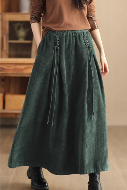 A line midi autumn/winter corduroy skirt C5350