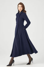 Load image into Gallery viewer, Navy Blue Double Breasted Coat C3684
