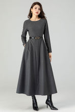Load image into Gallery viewer, Winter Wool Gray Dress C3612
