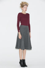 Load image into Gallery viewer, A line winter wool skirt women C705
