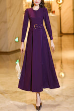 Load image into Gallery viewer, Purple spring and autumn long dress C4185
