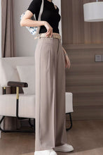 Load image into Gallery viewer, Khaki Wide Leg Long Pant with Pockets C3505
