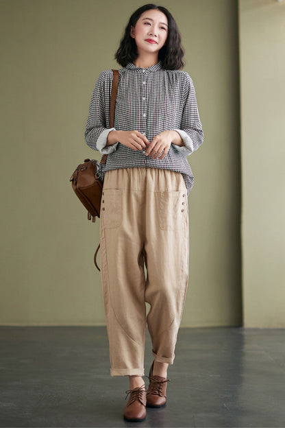 Womens Summer Casual Linen Pants C2431 - Size M #CK2100980