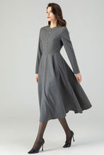 Load image into Gallery viewer, Grey Fit and Flare Dress C3613-Size S US6 #CK2301114
