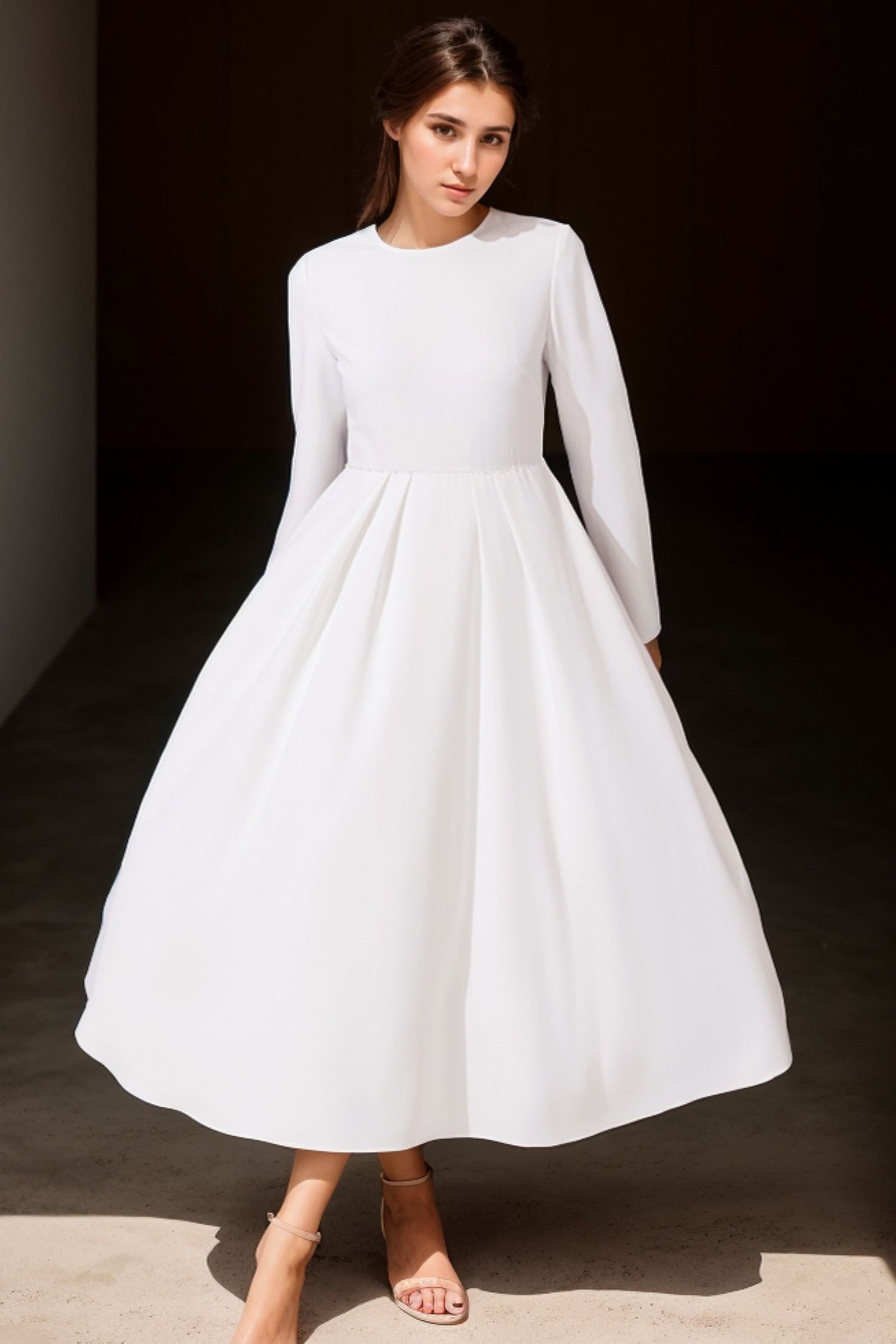 Women's Long Sleeves Wedding Dress C4102