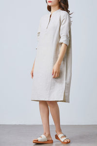 Summer casual linen dress C1674