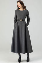 Load image into Gallery viewer, Winter Wool Gray Dress C3612
