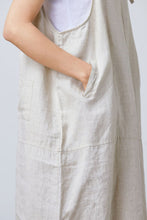 Load image into Gallery viewer, Women Casual Linen Vest Dress Strap Dress Loose Overalls With Pockets C1675
