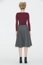 Load image into Gallery viewer, A line winter wool skirt women C705
