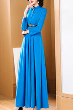 Load image into Gallery viewer, Blue long-sleeved spring and autumn dress C4181
