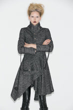 Load image into Gallery viewer, Asymmetrical Winter Wool Coat for Women C668
