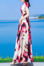 Load image into Gallery viewer, summer new chiffon printing dress C4019
