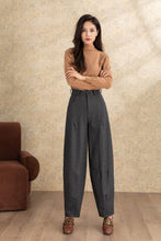 Load image into Gallery viewer, Womens harem long wool pants C4465
