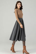 Load image into Gallery viewer, Winter Wool Skirt Circle Skirt C4315
