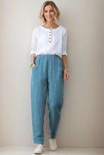 Load image into Gallery viewer, Casual Elastic Waist Cropped linen Pants C4305
