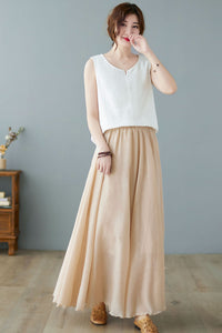 Women's Flowy Circle Maxi Skirt C2373