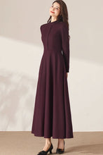 Load image into Gallery viewer, Black Maxi Wool Dress C3689
