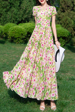 Load image into Gallery viewer, Chiffon floral women dress C3990
