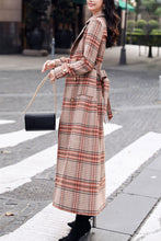 Load image into Gallery viewer, Women&#39;s Autumn and winter plaid wool coat C4255
