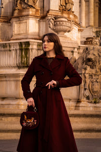 Long Double-breasted Wool Coat C4302