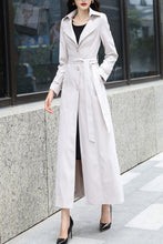 Load image into Gallery viewer, Off white women spring and autumn trench coat C4197
