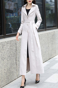 Off white women spring and autumn trench coat C4197